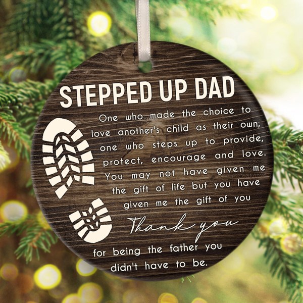 Gift For Stepdad, Stepfather Gift, Bonus Dad Christmas Ornament