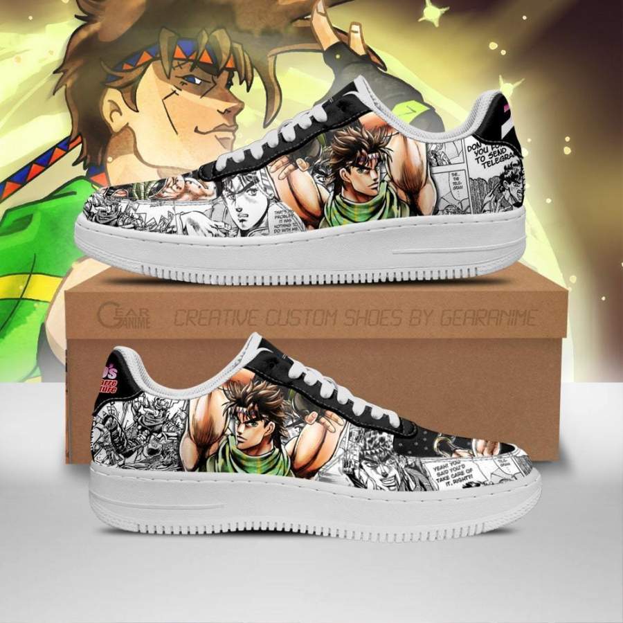 Joseph Joestar Air Sneakers Manga Style JoJo’s Anime Shoes Fan Gift PT06