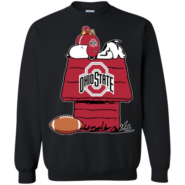 Ohio State Buckeyes Snoopy And Woodstock Waiting For Football Season Long Sleeve Hoodies Sweatshirts T-Shirt