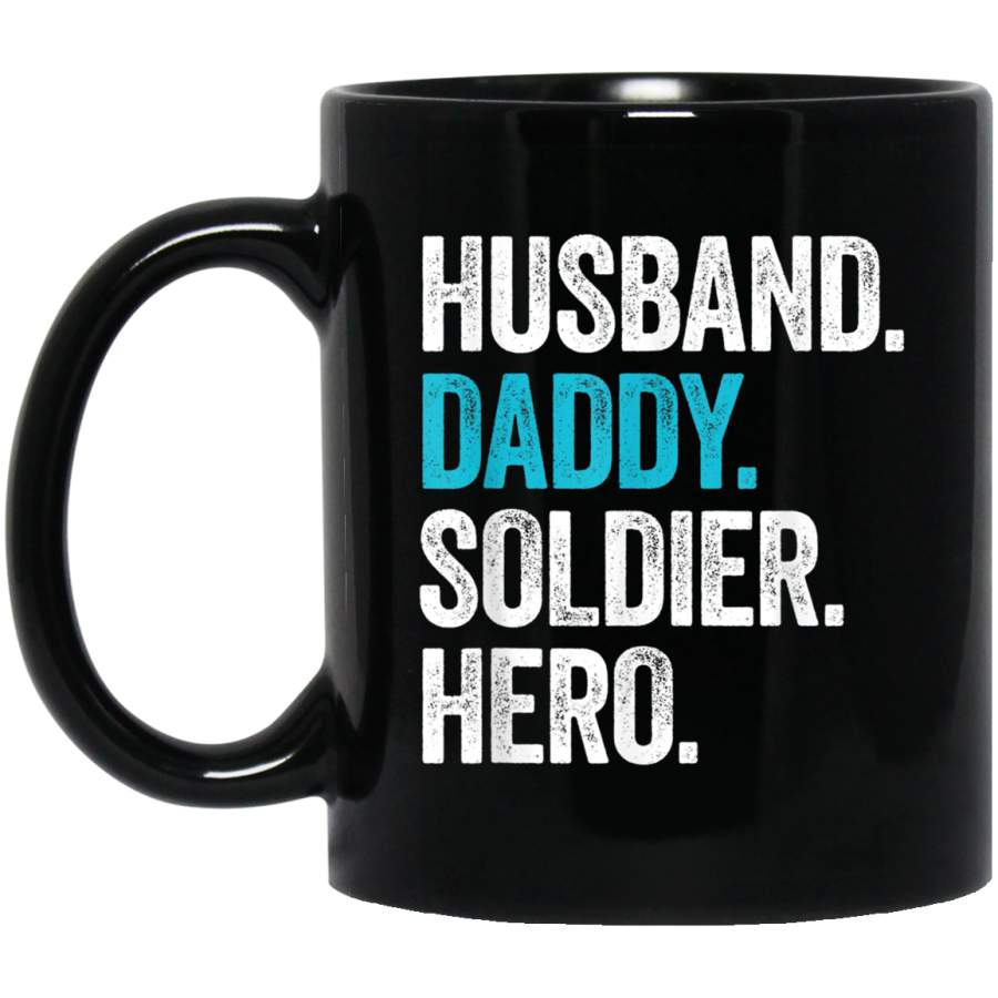 Mens Husband Daddy Soldier Hero Legend Father Shirt Military Gift Mug