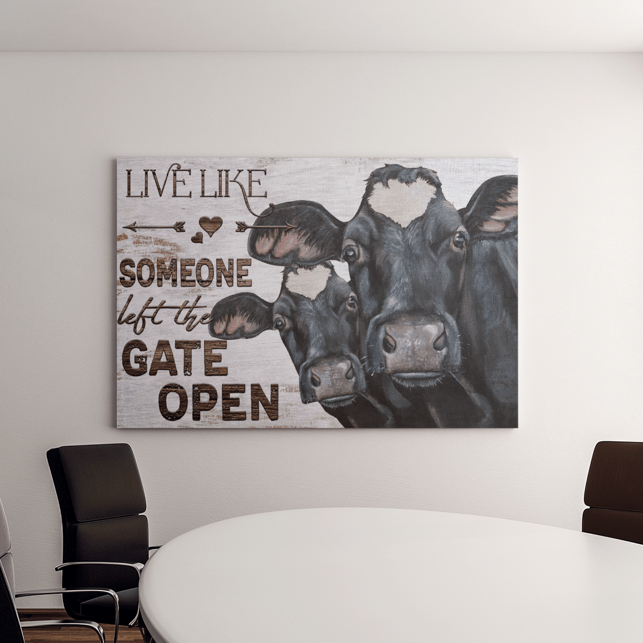 Live Like Someone Left The Gate Open Cow And Farm – Farming Canvases / Posters / Quilts / Blankets / Puzzles /Mouse Pads / Doormats