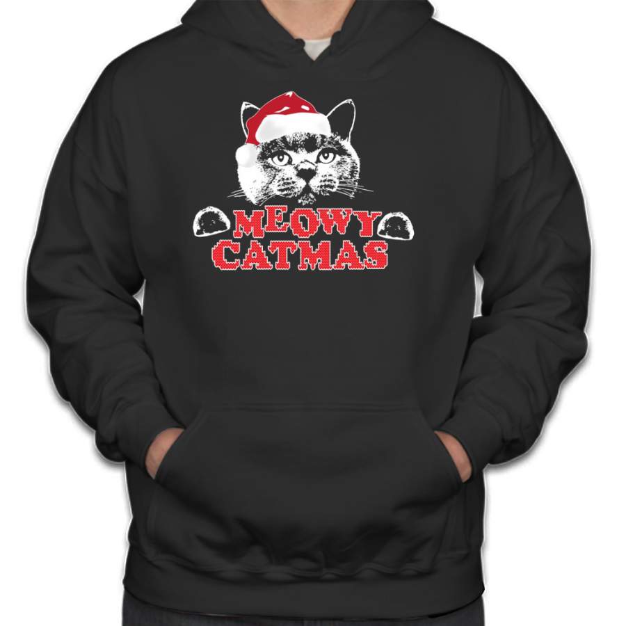 Meowy Catmas- Cat Lovers Christmas Gift Hoodie