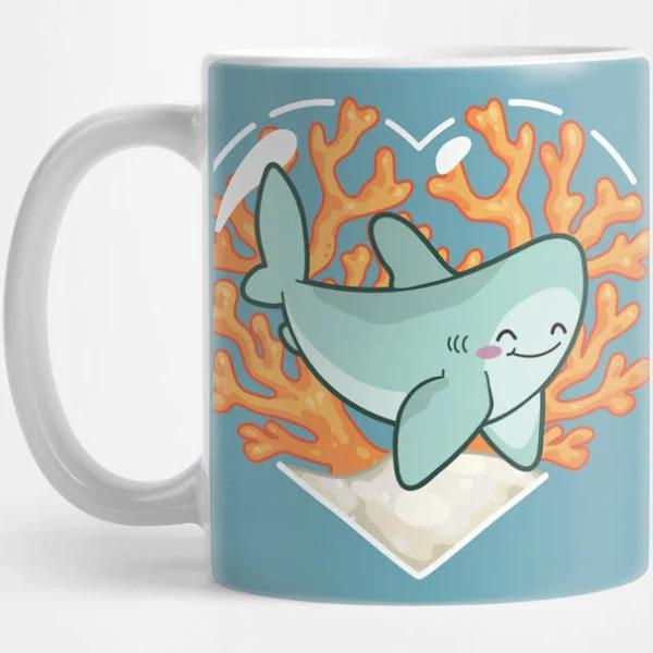 Byte, The Great White Shark Mug | Kawaii Shark