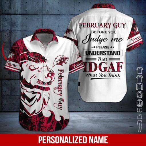 Tiger February Guy Custom Name Hawaii Shirt For Men Women Ha110444