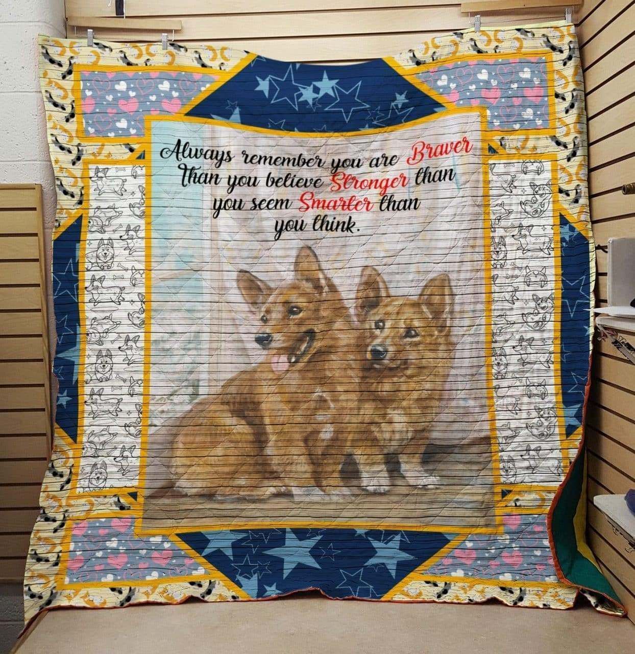 Corgi Simple Love Awesome MYT186 3D Customized Quilt