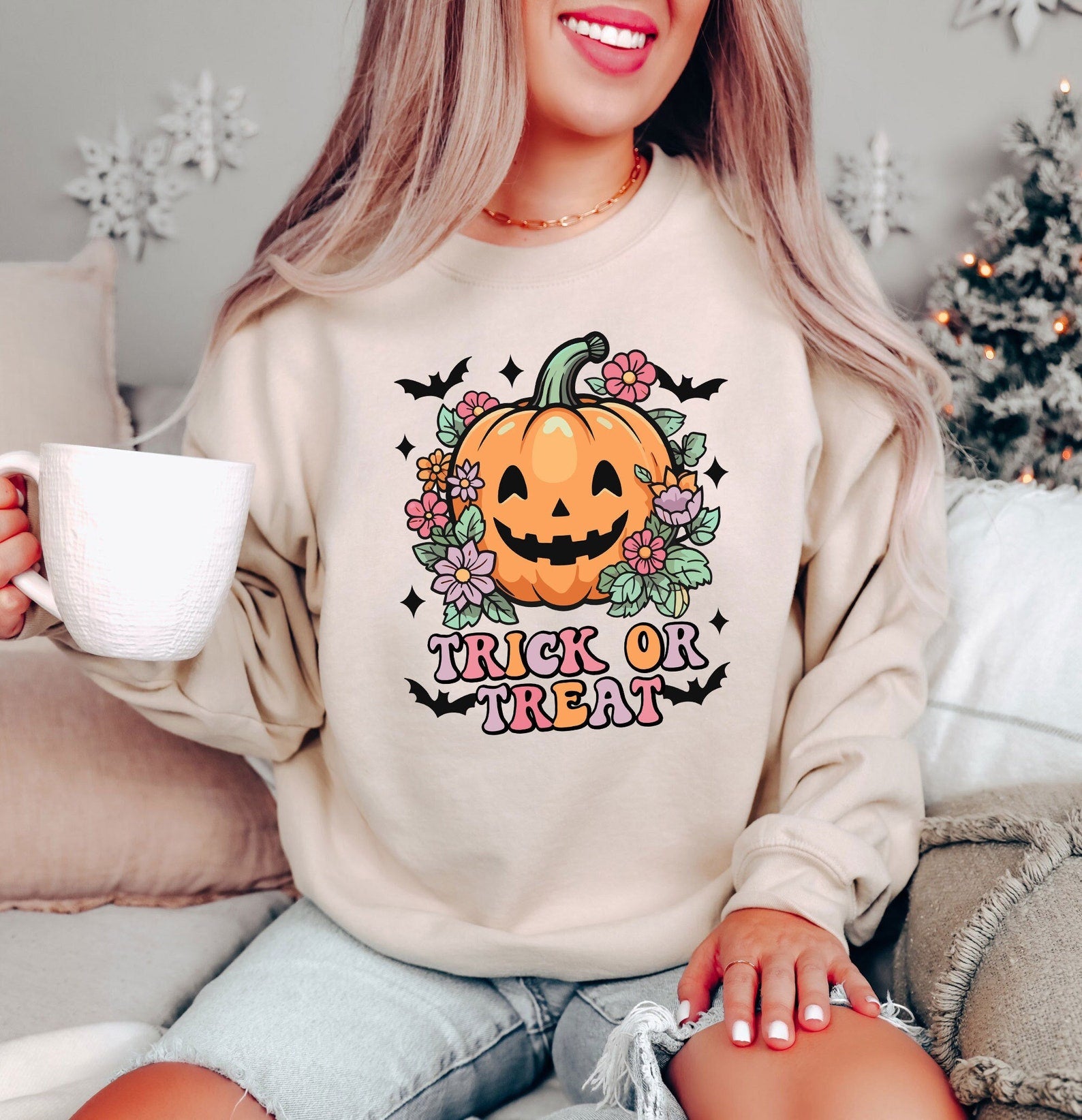 Halloween Sweatshirt 2D Crewneck Sweatshirt All Over Print Sweatshirt For Women Sweatshirt For Men Sws4271