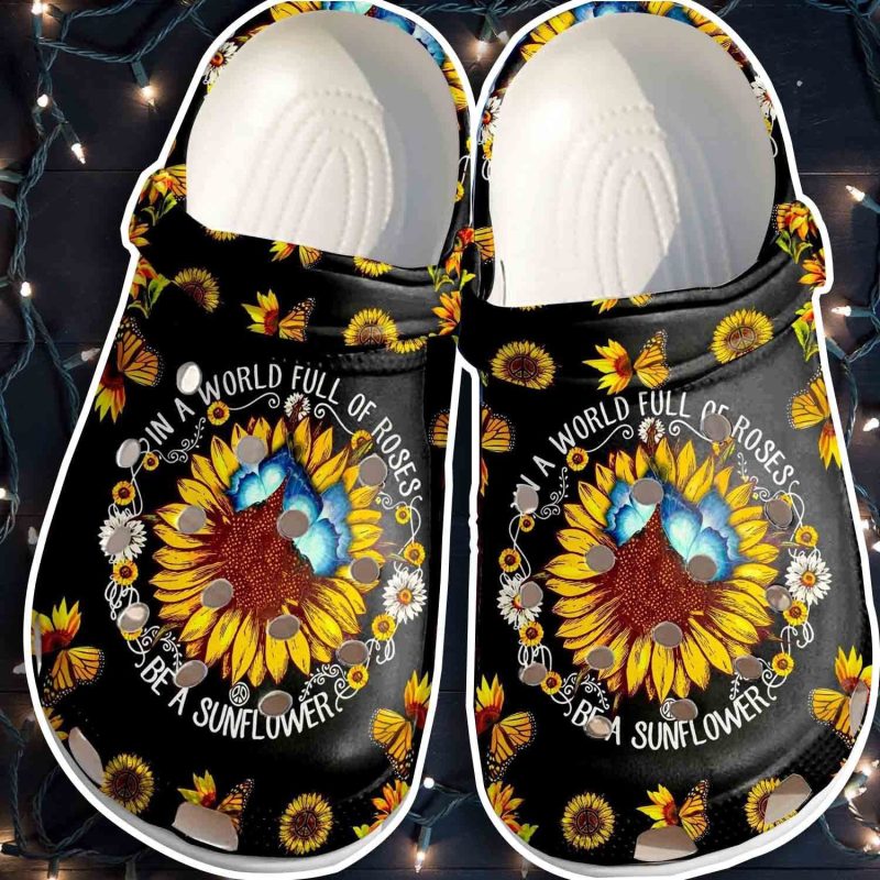 Sunflower Butterfly Hippie Shoes