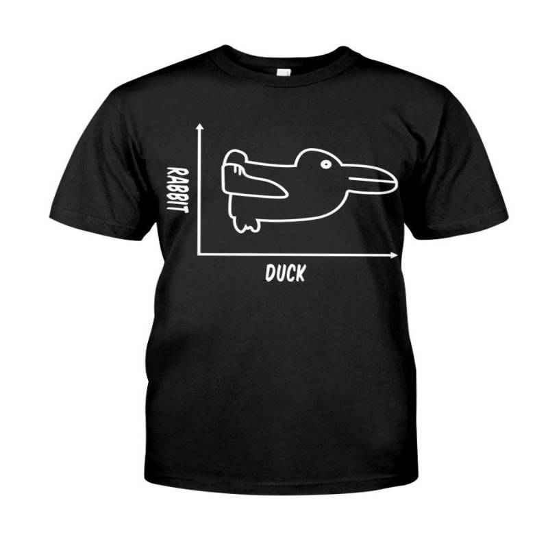 Math With Rabbit And Duck Symbol On Graph Guys Tee