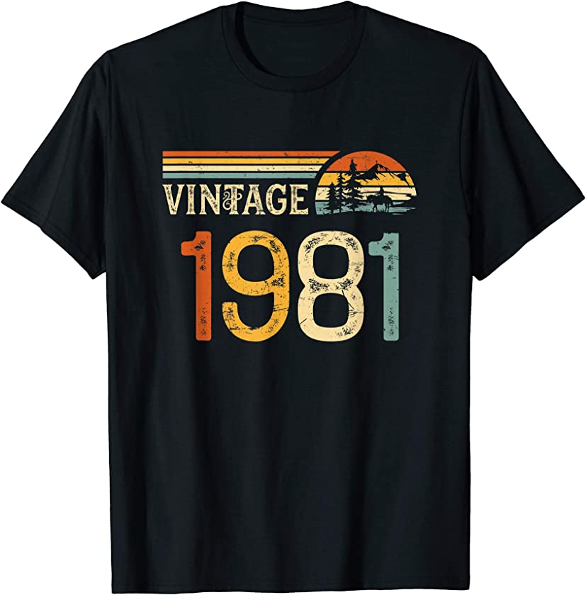 Vintage Made in 1981 40th Birthday Gift – Retro Classic 1981 T-Shirt