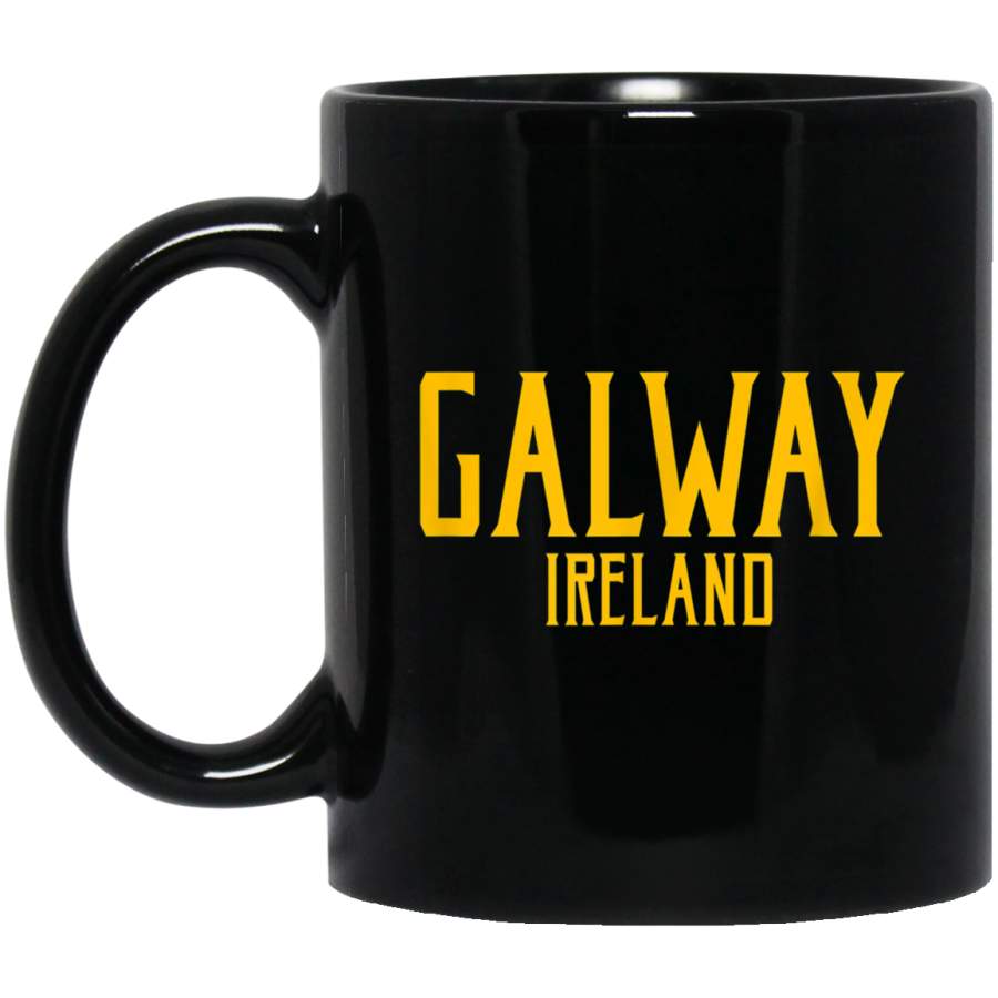 Galway Vintage Text Amber Print Mug