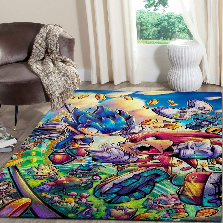 Sonic the Hedgehog Area Rug / Gaming Floor Decor 101116