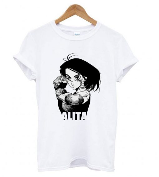 Battle Angel Alita White RS T shirt