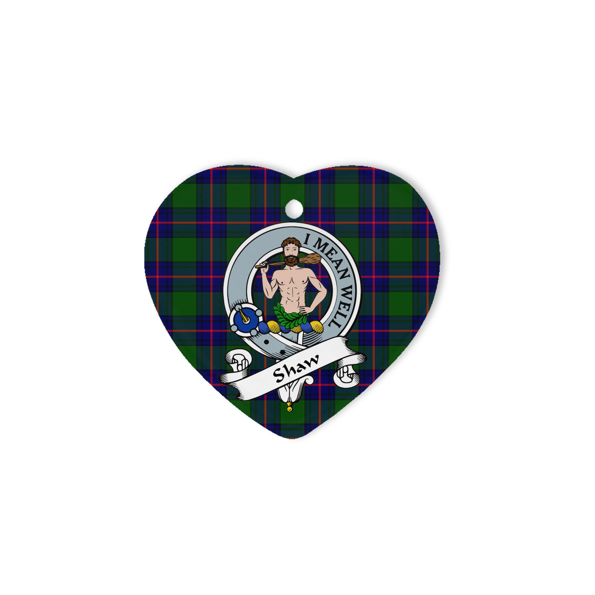 Shaw Of Sauchie Scottish Clan Badge Plaid Ornament Gift. Christmas Tree Ornament Shaw Of Sauchie Clan Tartan Ornament Great Christmas Ornaments Gift Heart Ornament