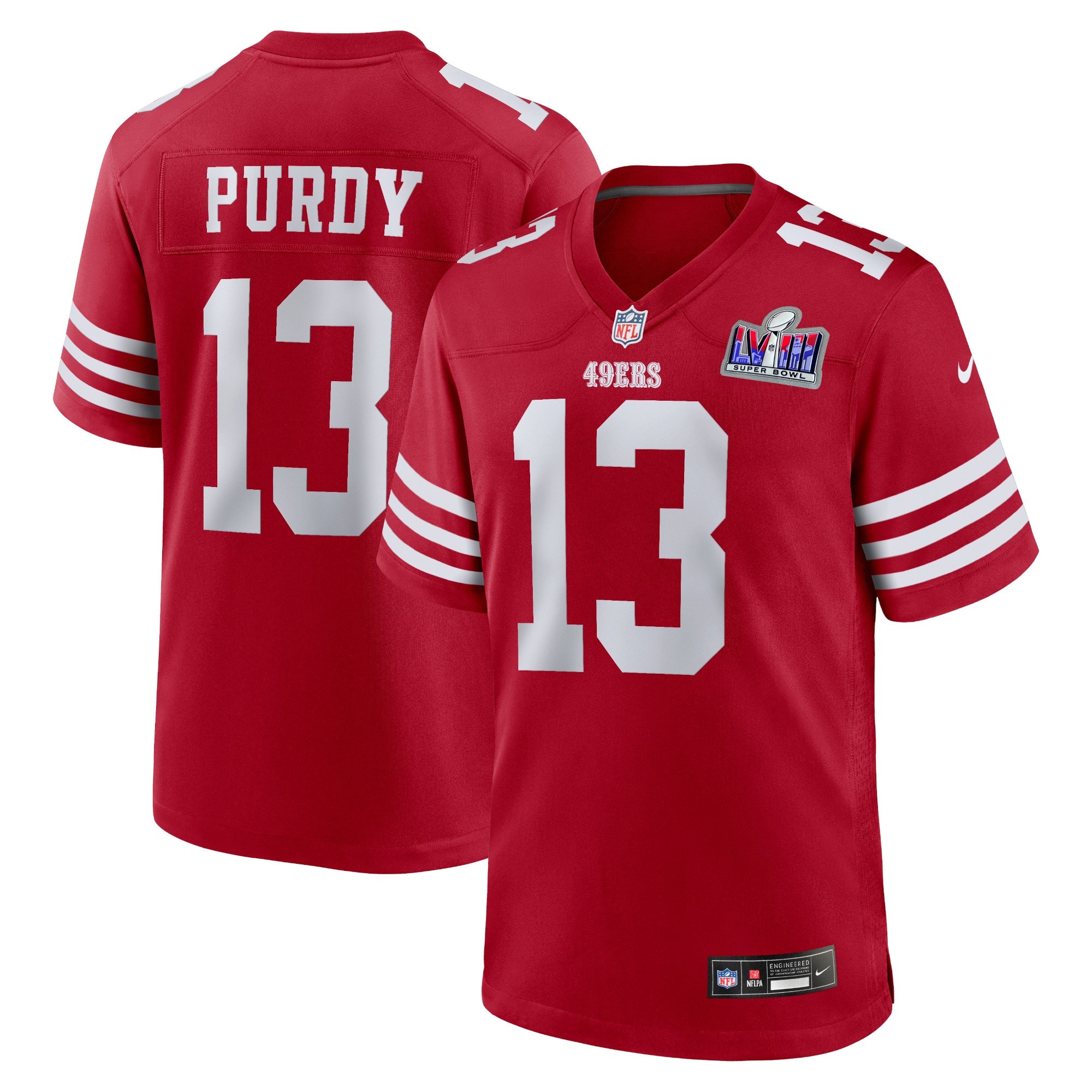 Brock Purdy San Francisco 49ers Super Bowl LVIII Game Jersey – Scarlet