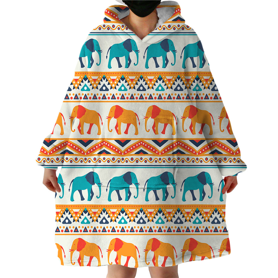 Elephant Trails Swlf1536 Hoodie Wearable Blanket