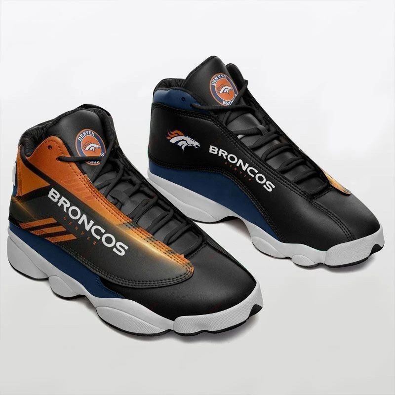 Denver Broncos Football Team Air Jordan 13 Printing Shoes Sneaker