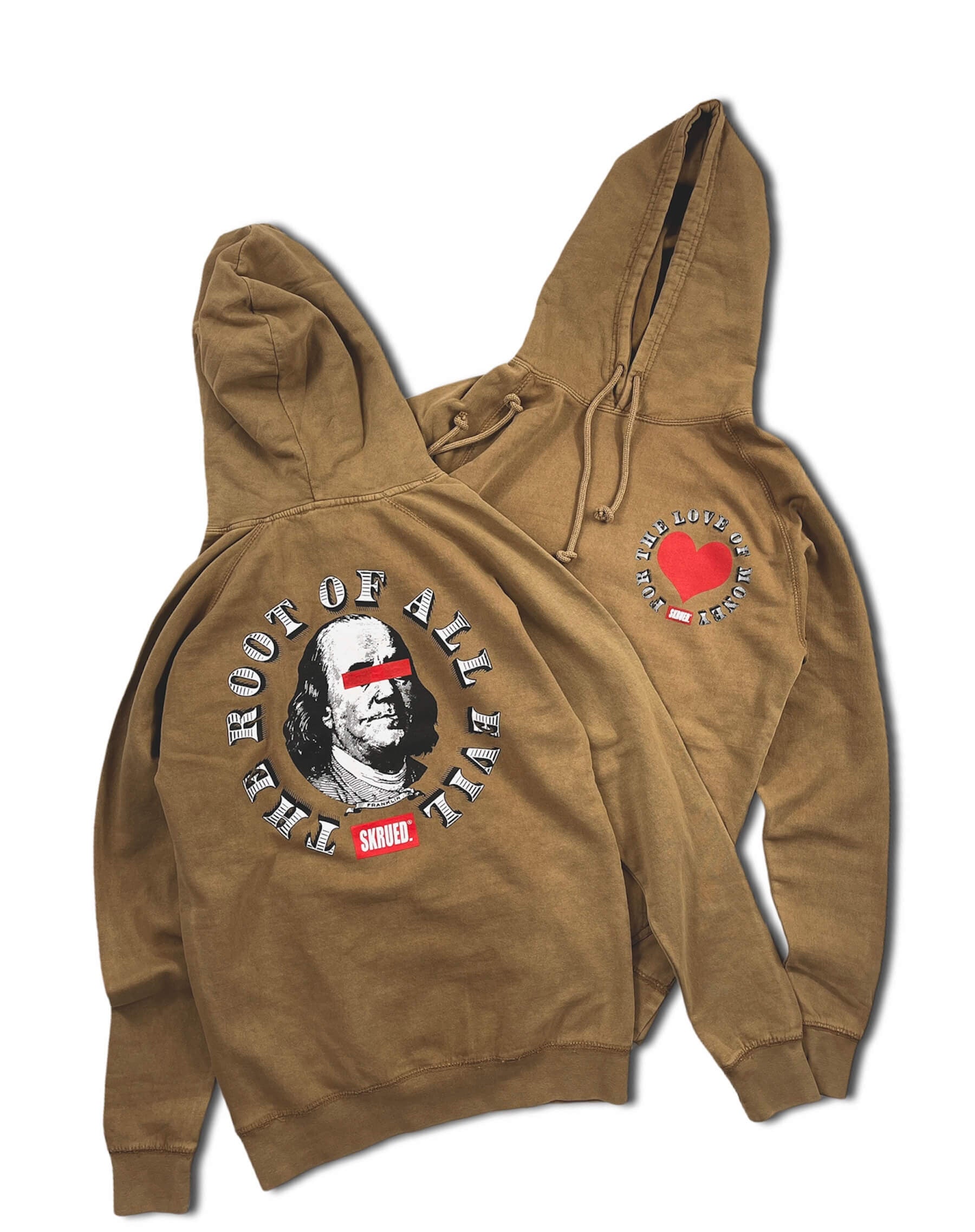 “For the Love” Vintage Hoodie in Camel