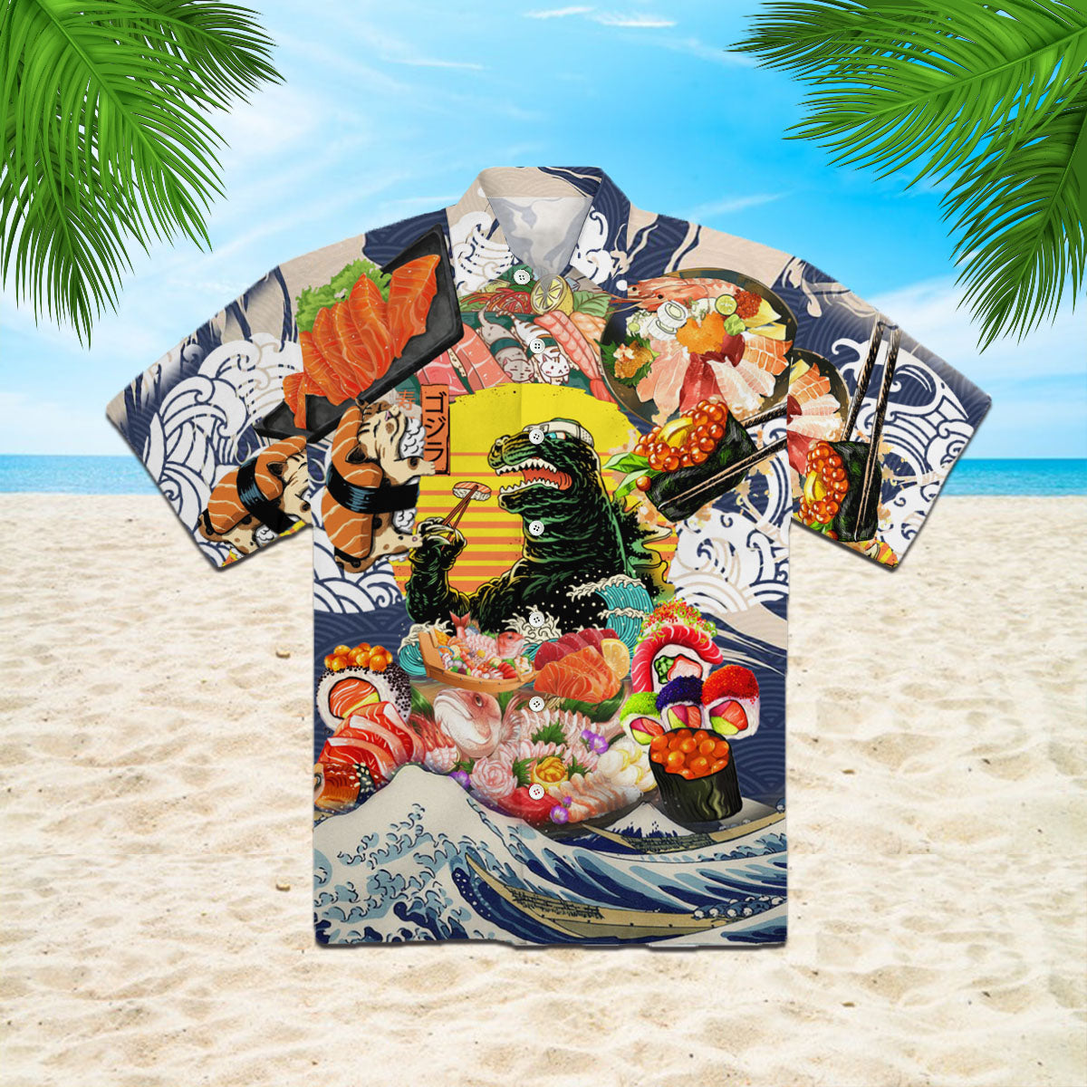 But Zilla King Eats Sushi Hawaii Shirt For Men And Women Adult Ha75254