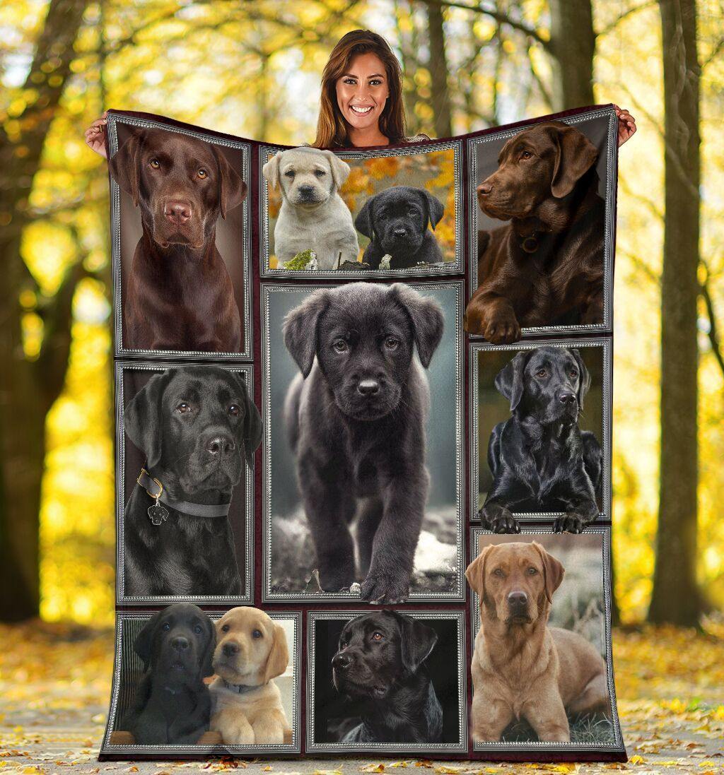 3D Cute Labrador Retriever Puppy Dog Lover Gift Fleece Blanket