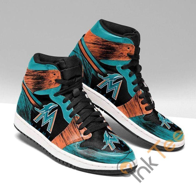 Miami Dolphins Miami Marlins Custom Sneaker It1874 Air Jordan Sneaker Air Jordan High Sneakers