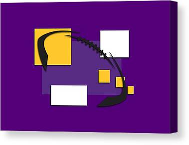 Minnesota Vikings Abstract Shirt Joe Hamilton Canvas Print