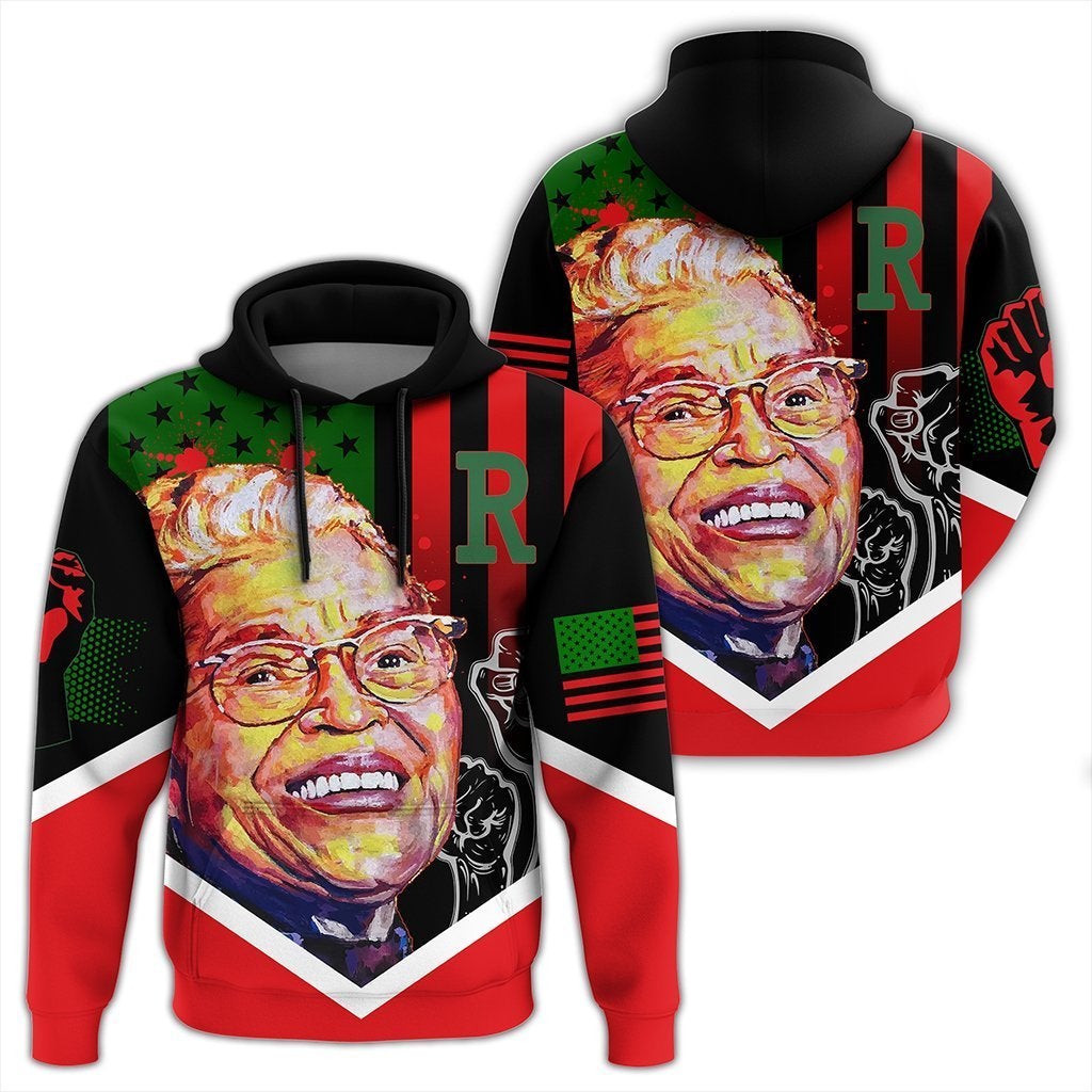 Wonderprint Hoodie – African American Flag Rosa Parks Hoodie