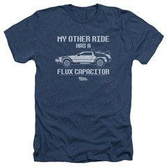 Back To The Future My Other Ride Has A Flux Capacitor Delorean Heather Shirt