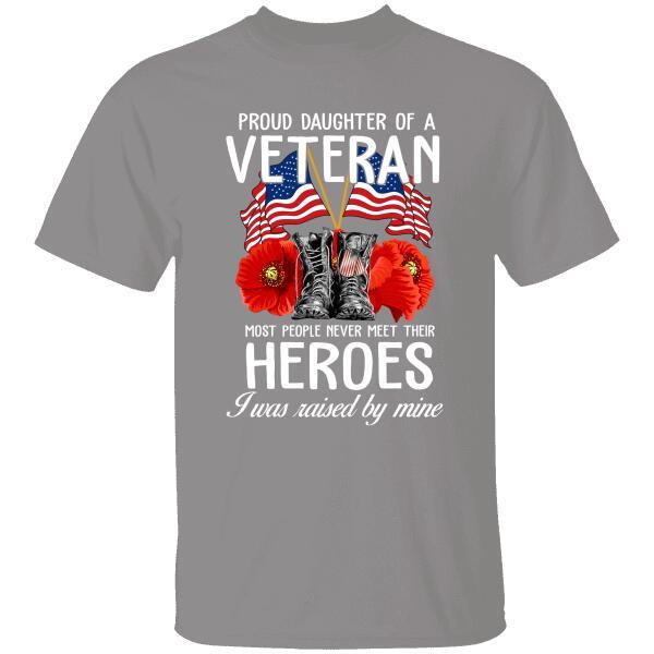 Proud Daughter Of A Veteran Personalized T-Shirt Special Gift