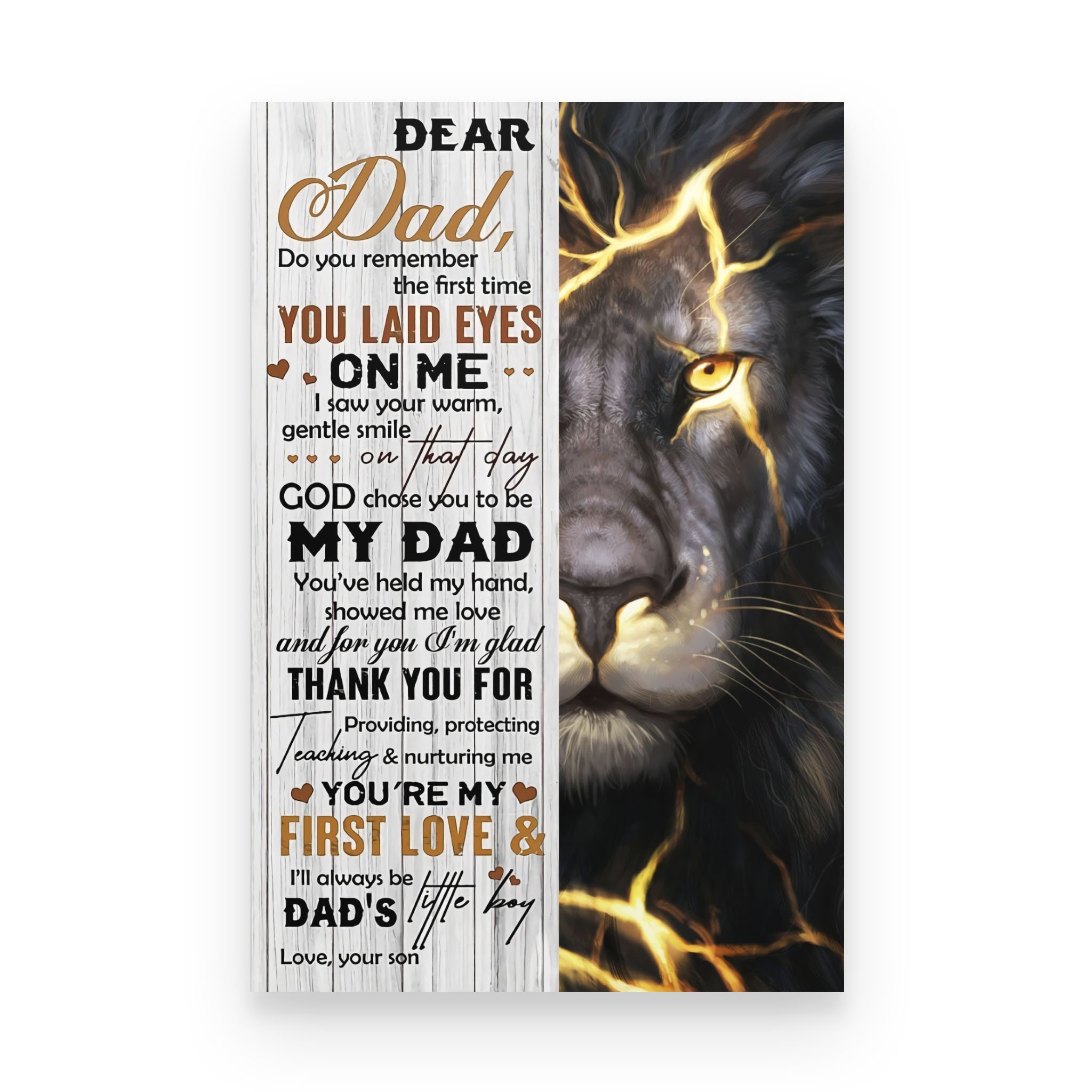 Dad You Laid Eye On Me Poster Gift For Dad From Son