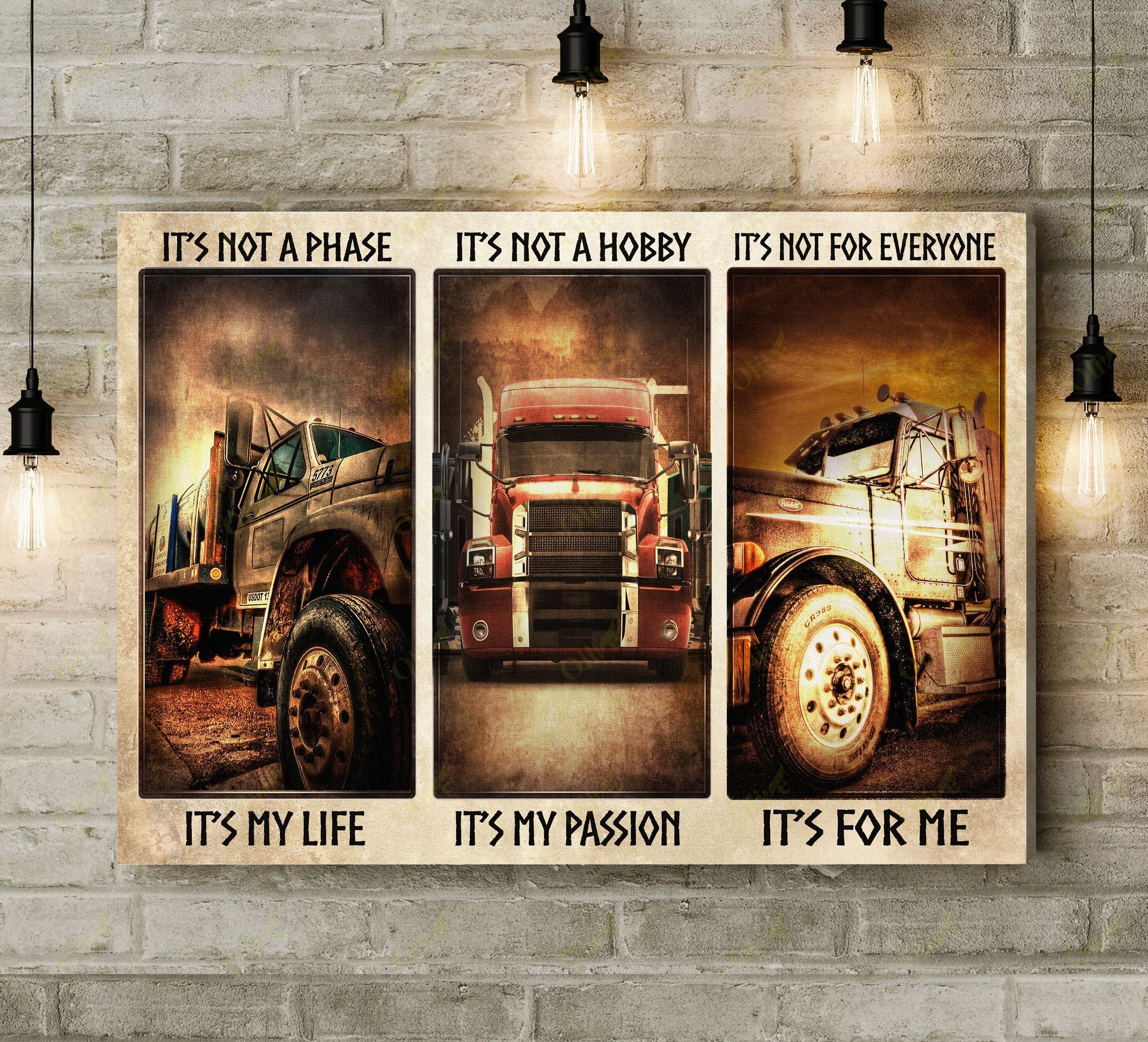 Trucker – It’S My Life, My Passion Canvas Wall Art Home Decor