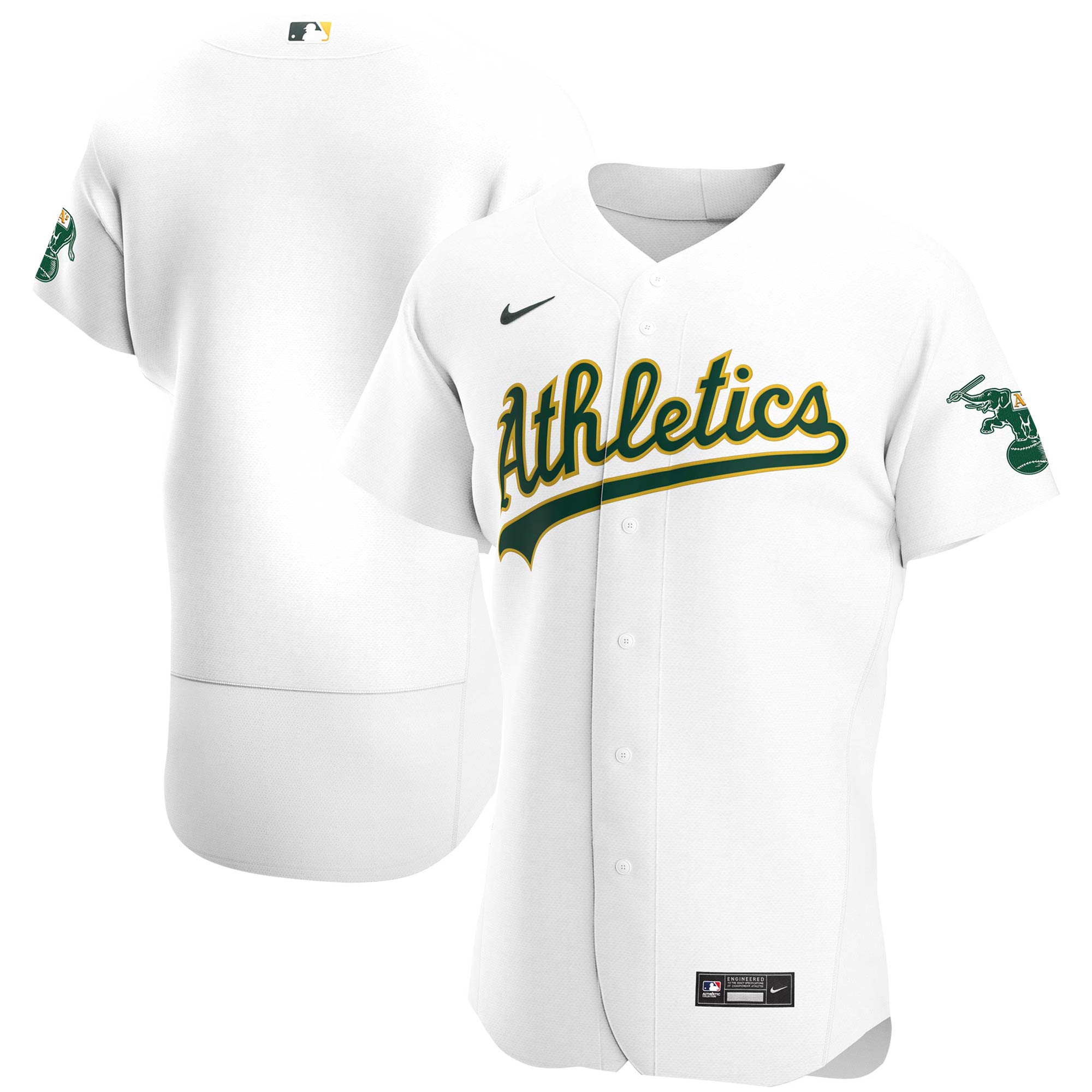 Oakland Athletics Home Authentic Team Jersey – White