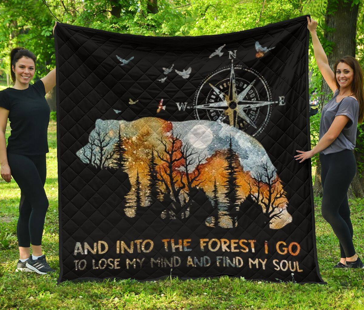 And Into The Forest I Go Fleece Blanket And Quilt Blanket, Home Decor Bedding Couch Sofa Soft and Comfy Cozy