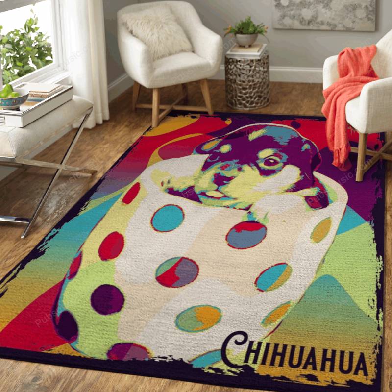 Chihuahua Pop Art Puppy – Pop Art Dogs Area Rug Carpet