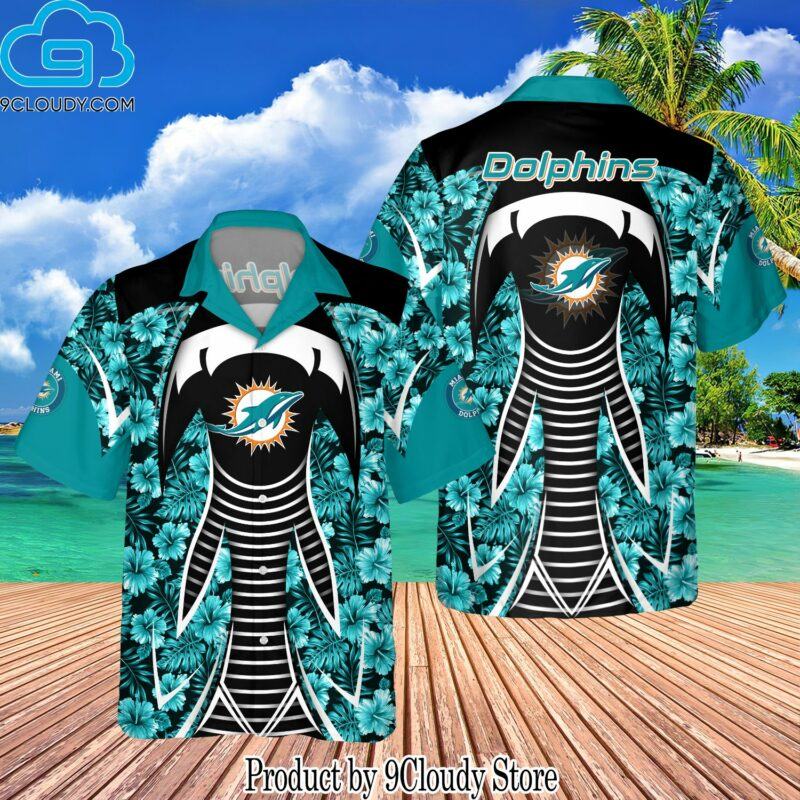 Miami Dolphins Nfl Casual Hawaiian Aloha Shirts V2