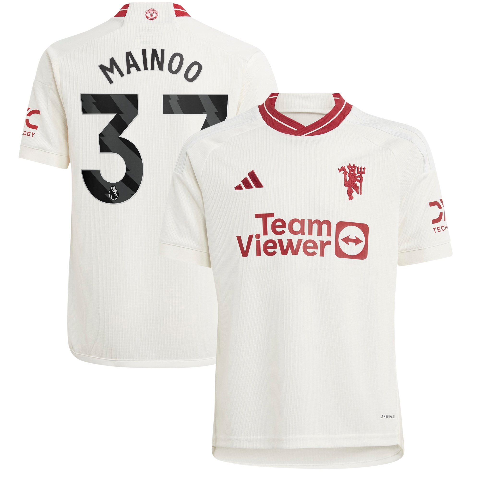 Kobbie Mainoo Manchester United Youth 2023/24 Third Replica Player Jersey – White