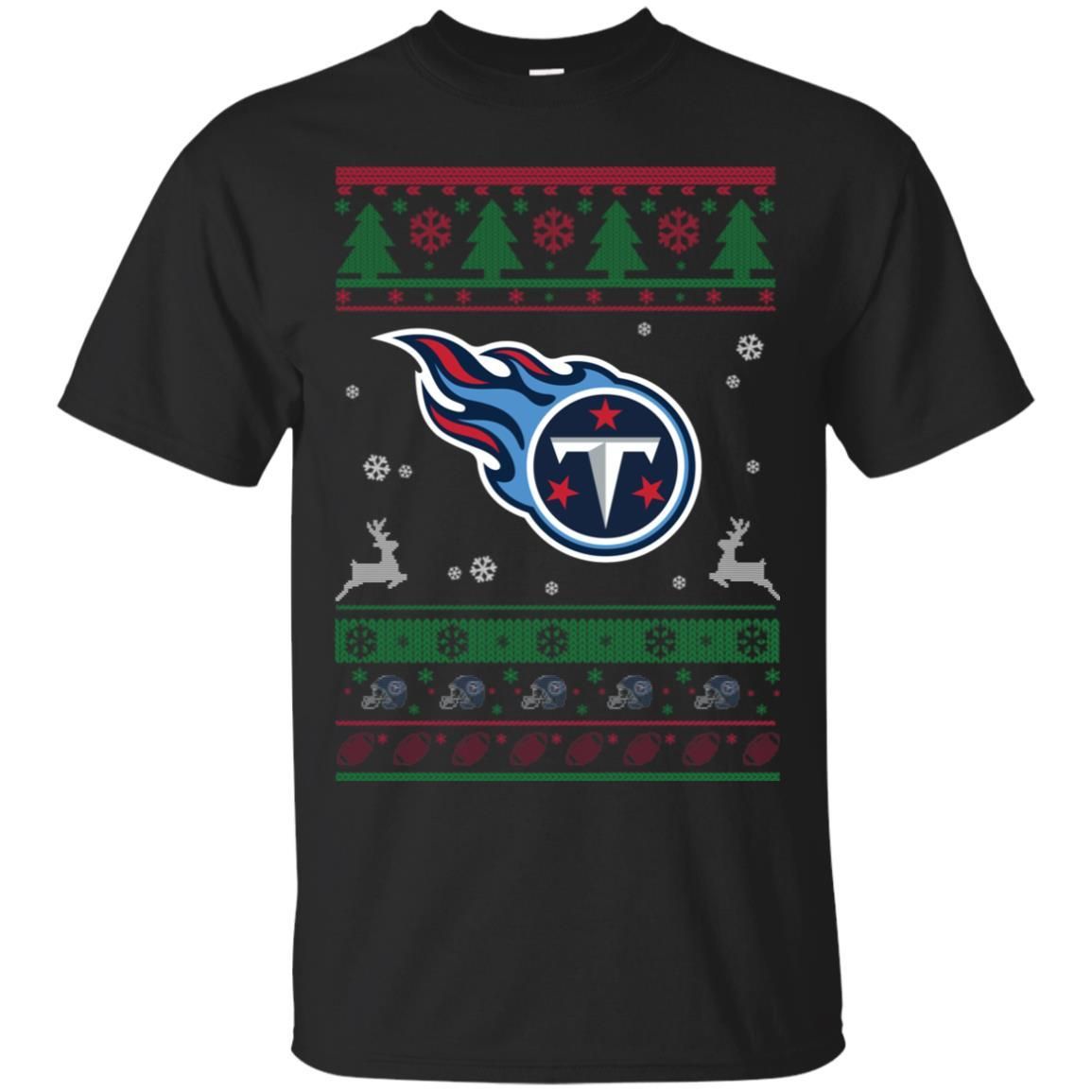 Tennessee Titans Logo Football Teams Ugly Christmas Sweater Men T-Shirt