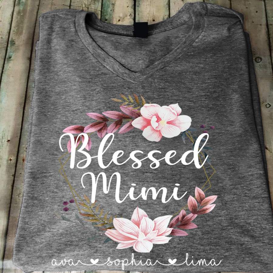 Blessed Mimi – Flower V1 | Personalized V-Neck
