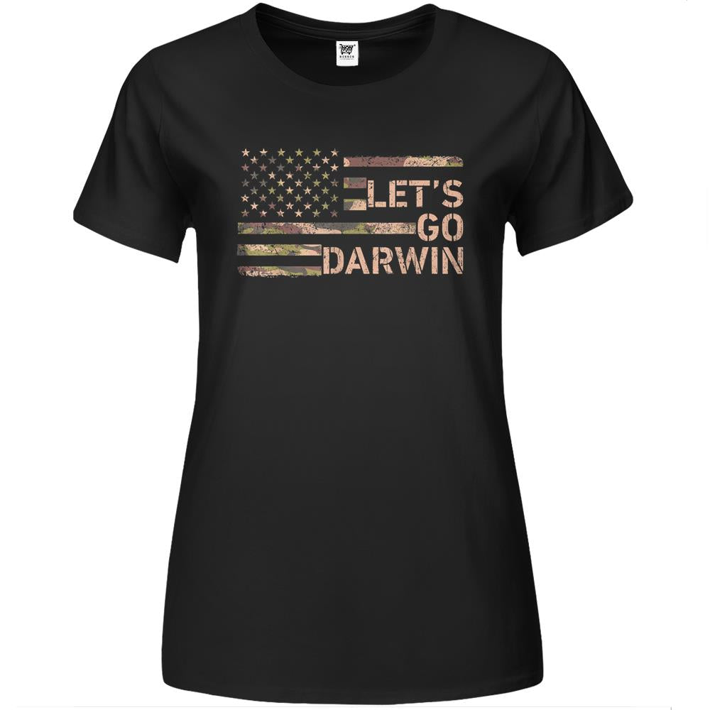 Let’S Go Darwin American Flag Camo Women Men Lets Go Darwin Premium Womens T Shirts