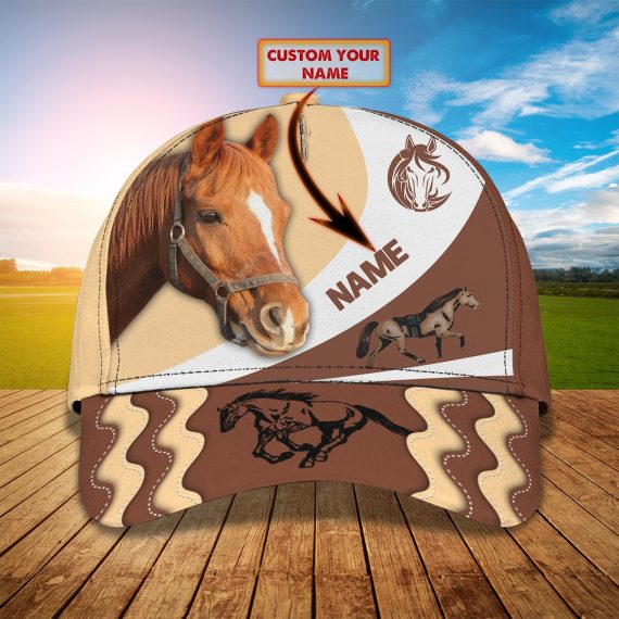 Horse Gifts Personalized Name All Over Print Classic Cap For Horse Lovers