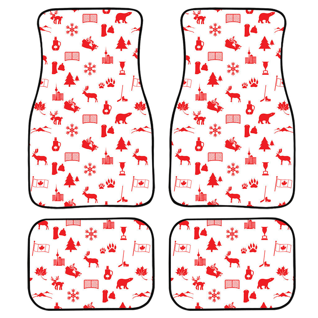 Canada Country Pattern Print Front And Back Car Floor Mats, Front Car Mat