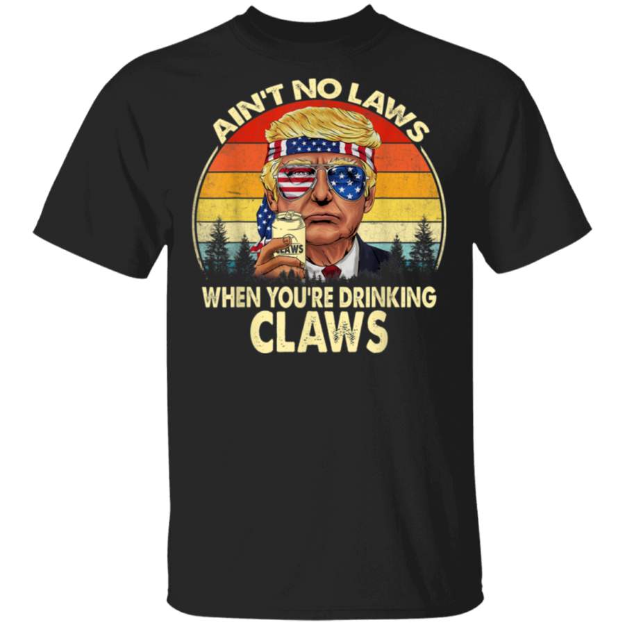 Vintage Aint No Law When Youre Drinking Claws TShirt