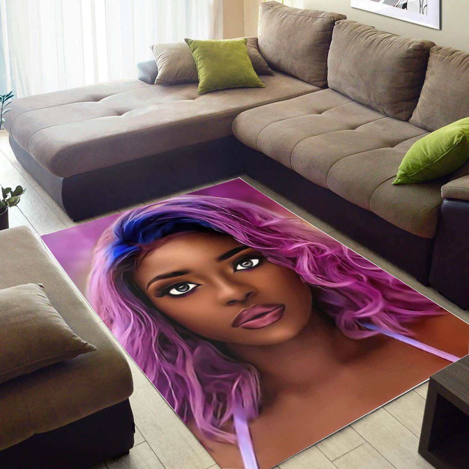 African American Area Rugs Beautiful Black Woman With Afro African American Carpet Afrocentric Home Decor Ideas WBG09956