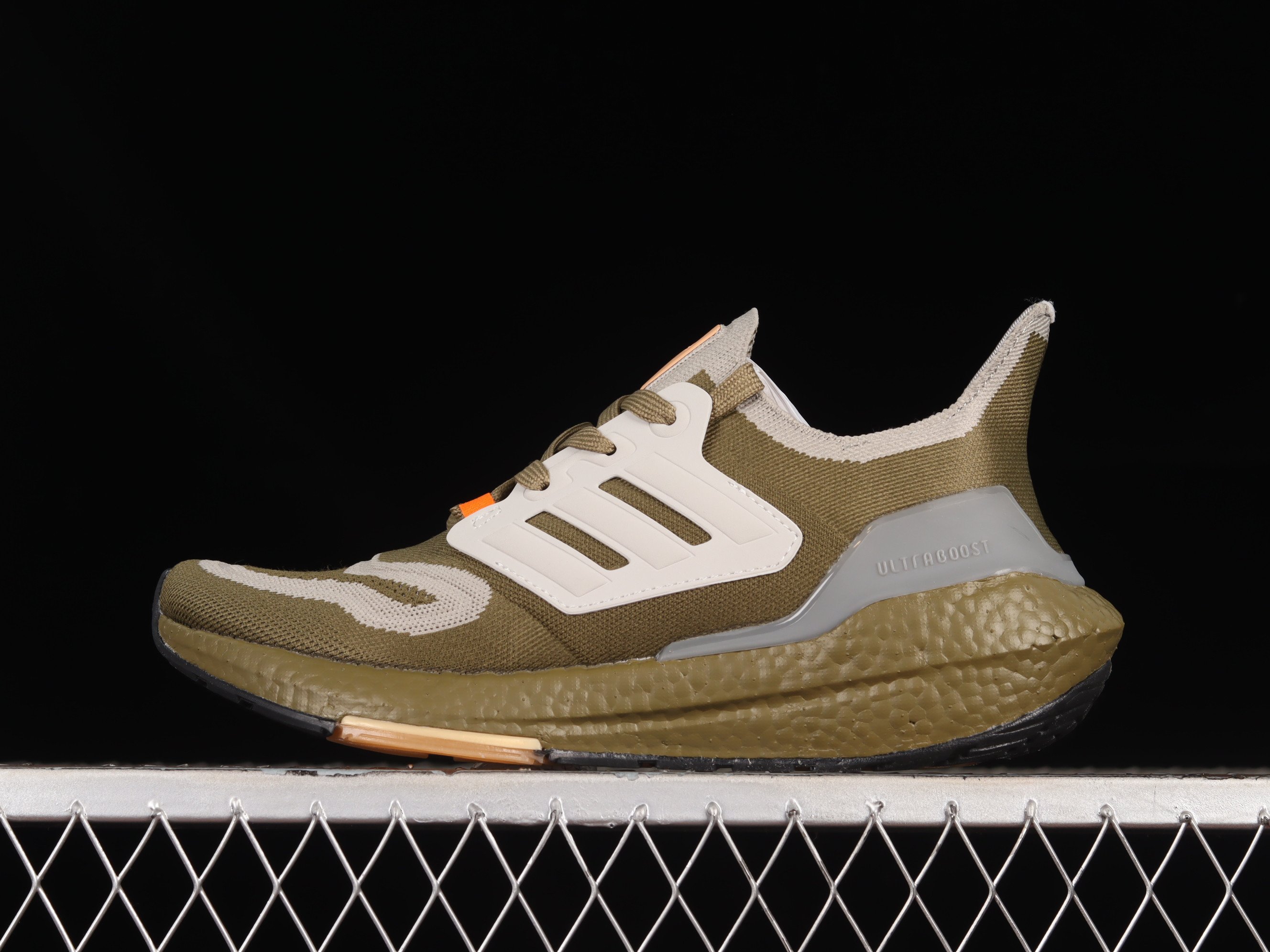 adidas UltraBoost 22 Army GreenGrey Shoes Sneakers SNK869124919