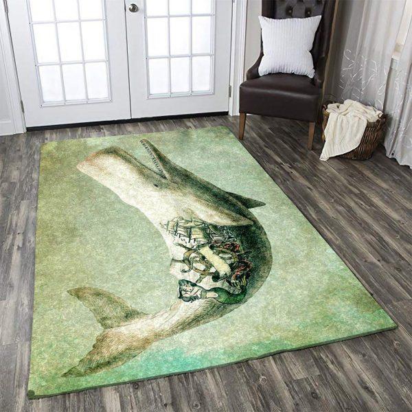 Whale Art Home Decor Rectangle Area Rug 31