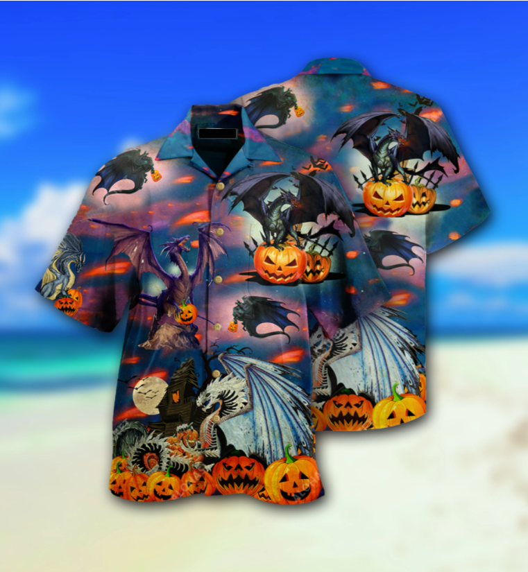 Dragon And Halloween Aloha Hawaii Shirts For Men Women Ha98131