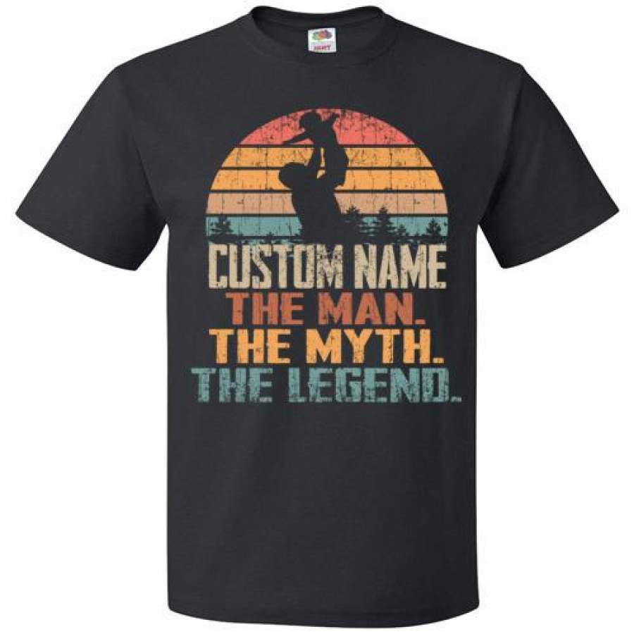 Dilypod personalized Papa The Man The Myth shirt
