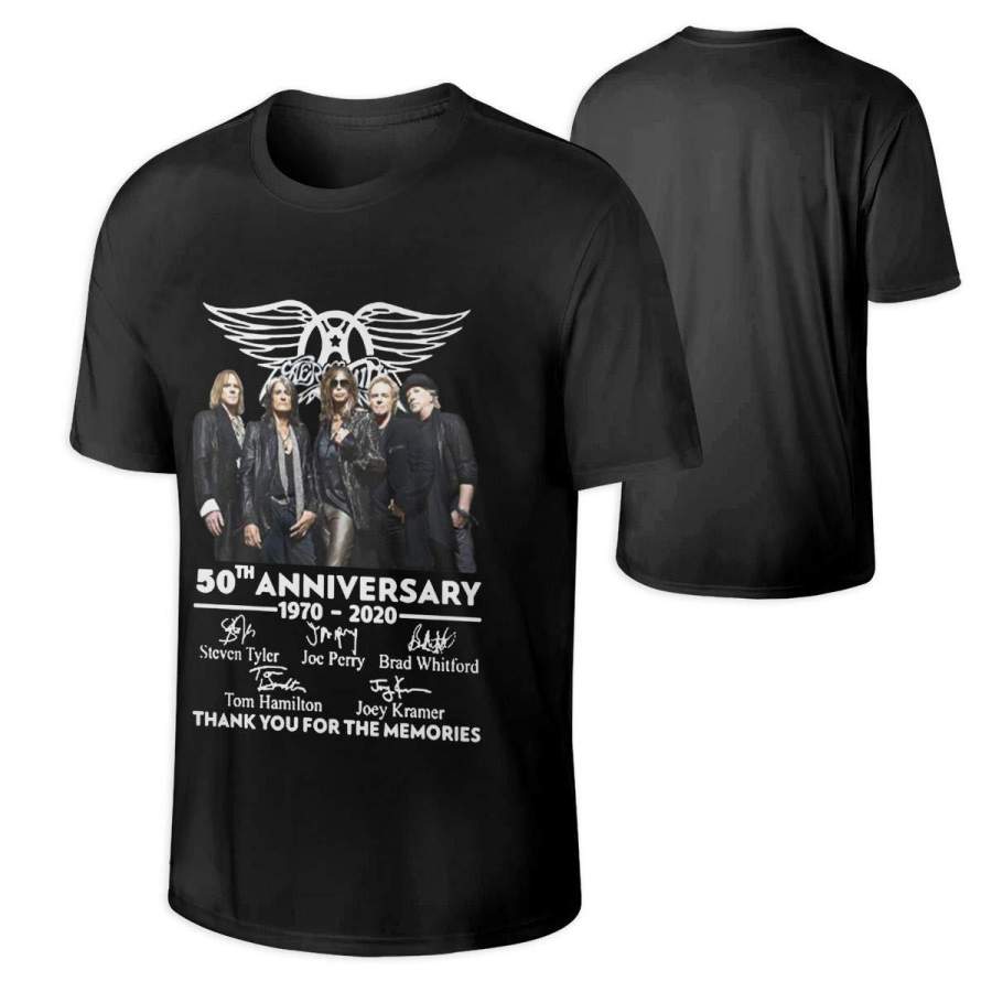 XLH.FXH Men Thank You for The Memories Aerosmith 50TH Anniversary Tee