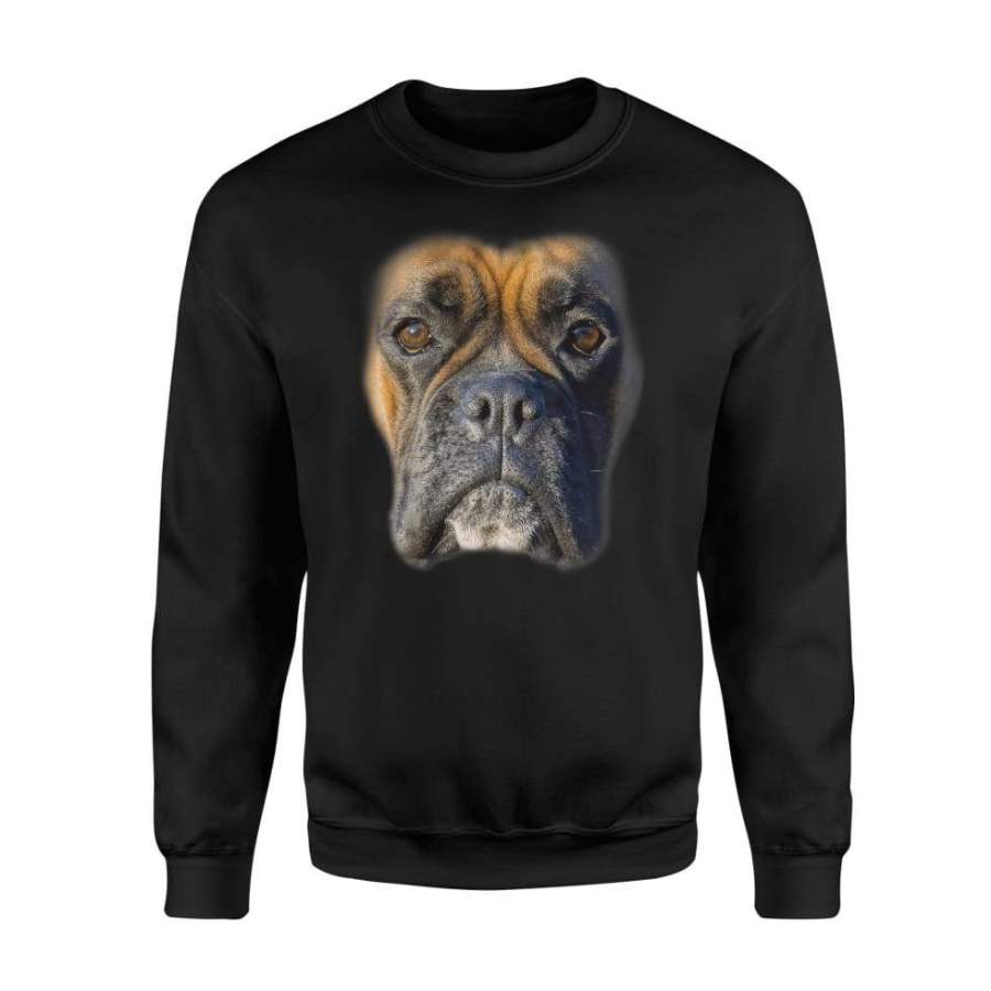 Animal Lover Gift Boxer Face Funny Dog Lovers Men – Standard Fleece Sweatshirt