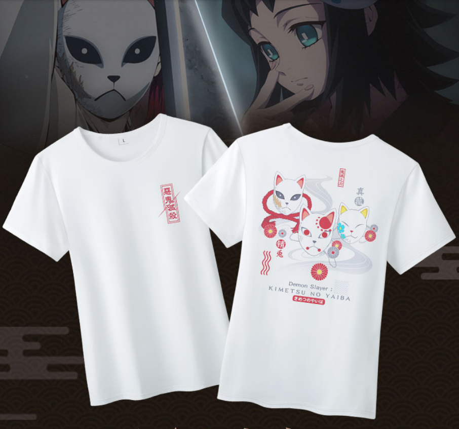 Demon Slayer: Kimetsu No Yaiba Sabito Fox T Shirt Cotton Short Sleeves