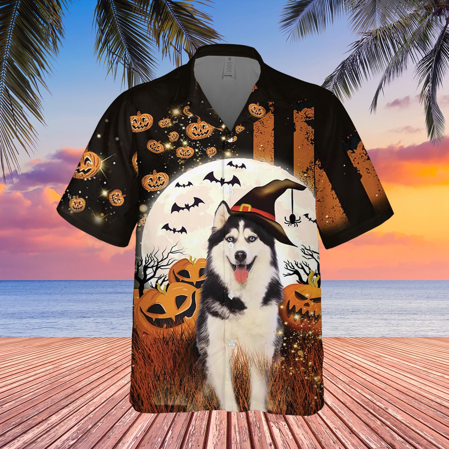 Husky Pumpkin Halloween Hawaii Shirt Dog Themed Gift Ideas For Adults Ha68195